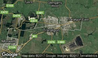 Map of Traralgon
